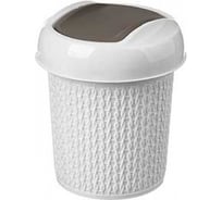 Контейнер для мусора Idiland "Velvet" круглый 1л (светло-серый) 221301721/03