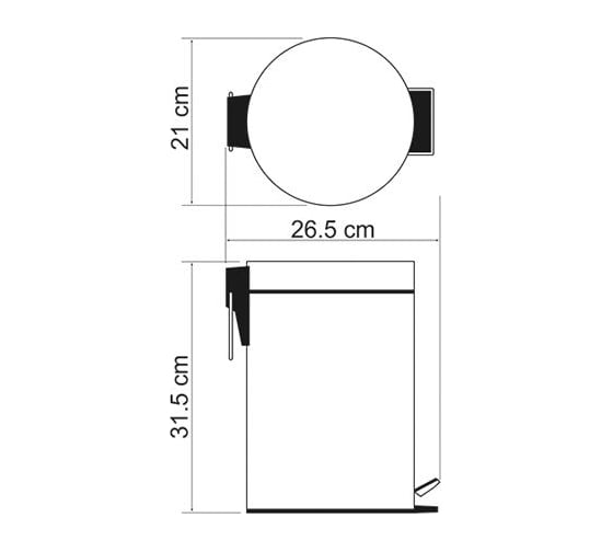 Ведро WasserKRAFT 5 л K-635 White