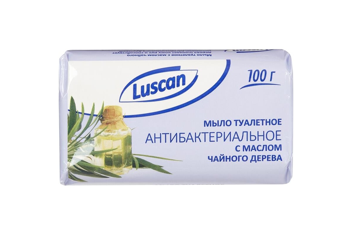 Туалетное мыло Luscan антибактериальноте, с маслом чайного дерева, 100 г  1685304