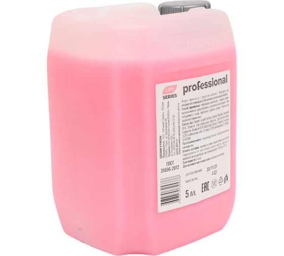 Крем-мыло PROFESSIONAL Клубничный смузи, 5л канистра ТМ 32044