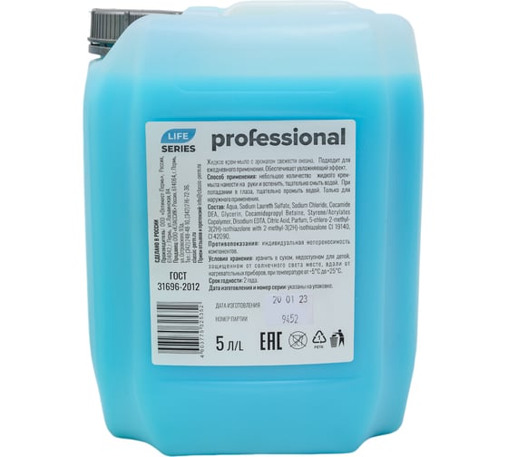 Крем-мыло PROFESSIONAL Океан, 5л канистра, ТМ 32048