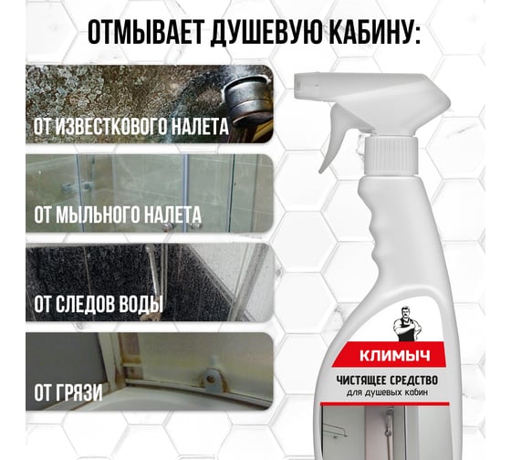 Чистящее средство для душевых кабин Климыч 500 мл CLM0030