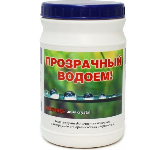 Биопрепарат для обслуживания водоемов и аквариумов BIOFORCE Aqua Crystal 500г bb-010