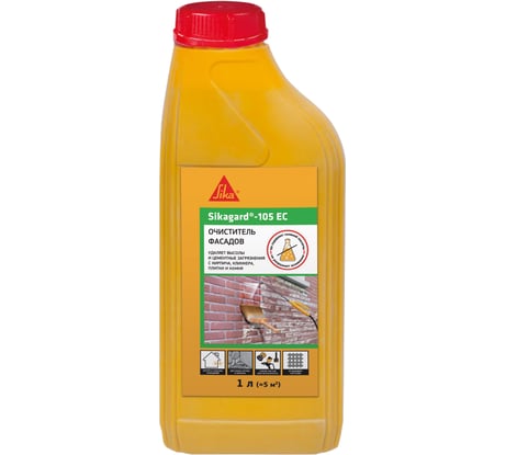 Средство для удаления высолов с фасадов зданий SIKA Gard-105 EC Канистра 1л. 573450