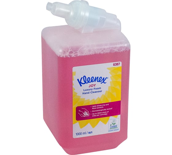 Мыло KIMBERLY-CLARK PROF пенное, 1л, розовое, картридж для диспенсера joy ''kimberly-clark'' 1/6 KC-6387