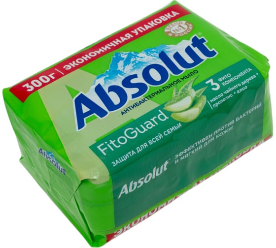 Твердое мыло Absolut FitoGuard алоэ, 4x75 г 6065