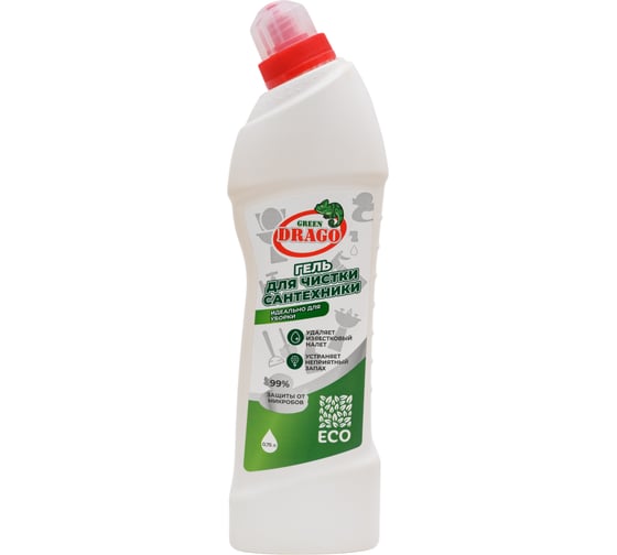 Гель для чистки сантехники Green Drago 750 мл GD800750 1