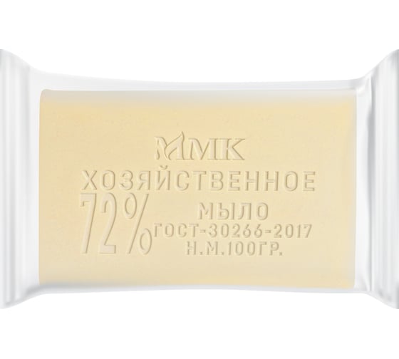 Хозяйственное мыло ММК 100 гр. 72 % в прозрачной обертке 120 шт МКХ0621 1