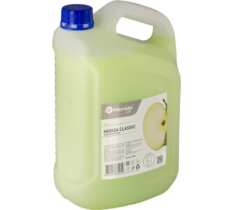 Жидкое мыло Merida КОМФОРТ кремовое, яблоко, канистра 5 л М9Я
