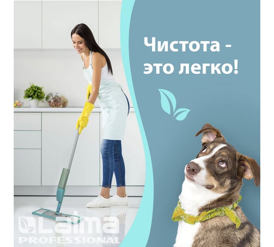 Средство для мытья пола LAIMA 5 кг лайма professional концентрат, лимон 880281
