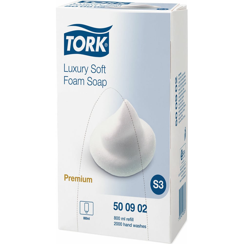 Картридж с жидким мылом-пеной TORK одноразовый Система S3 Premium, 0,8л ...