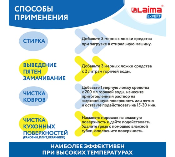 Пятновыводитель-отбеливатель LAIMA кислородный многофункциональный 1 кг, expert 880604