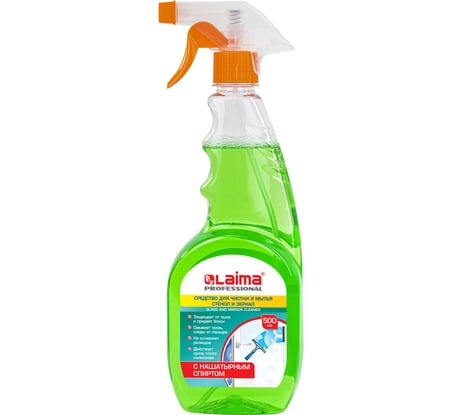 Средство для мытья стекол и зеркал LAIMA 500 мл, PROFESSIONAL, 604744