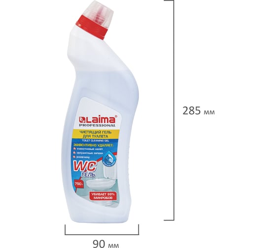 Средство для уборки туалета LAIMA 750 г, PROFESSIONAL Морской бриз-WC Гель, утенок, 604794