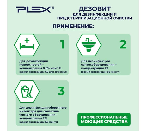 Дезинфицирующее средство PLEX Дезовит 10 л УТ000005105