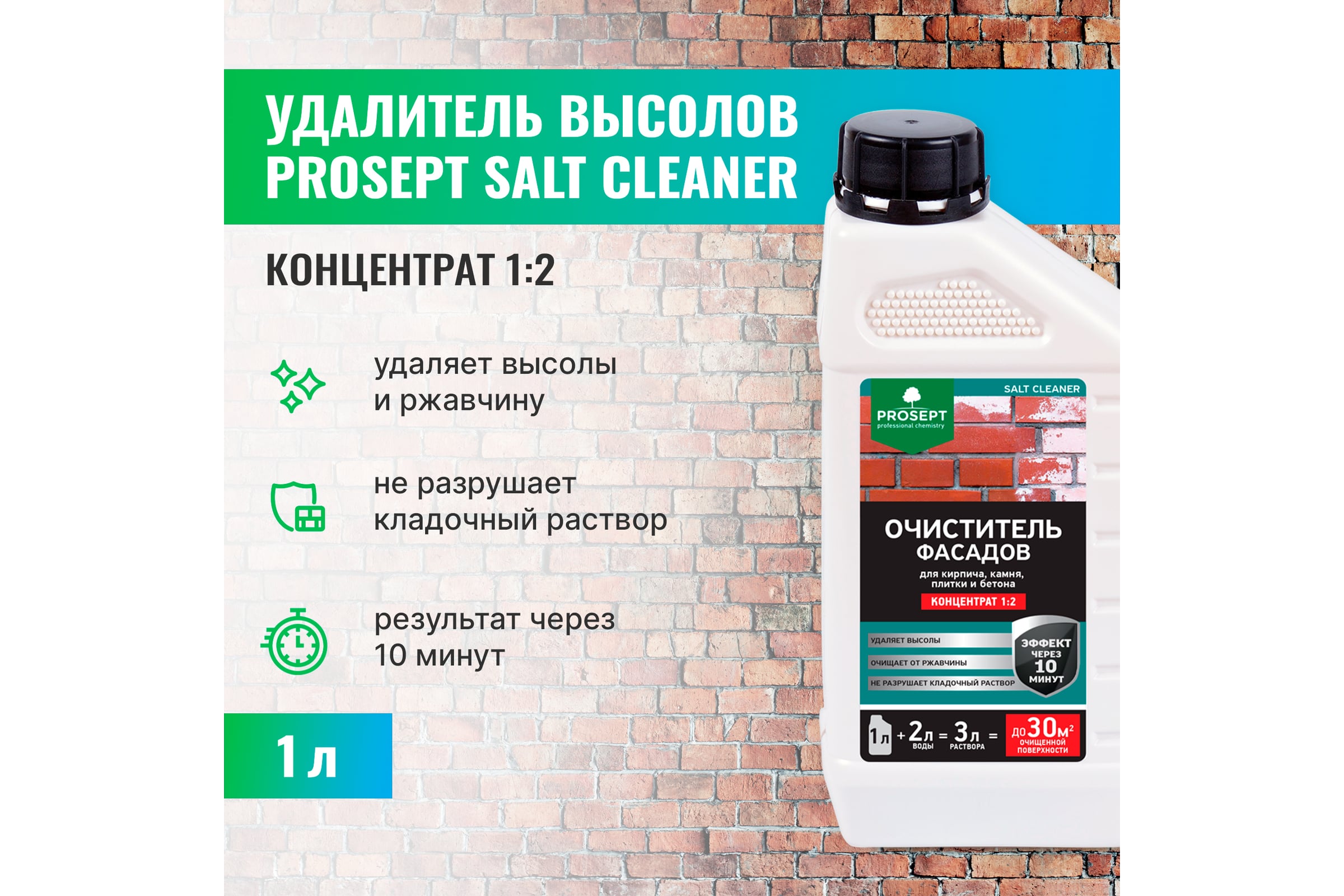 УдалительвысоловPROSEPTSALTCLEANER1л,концентрат1:2021-1