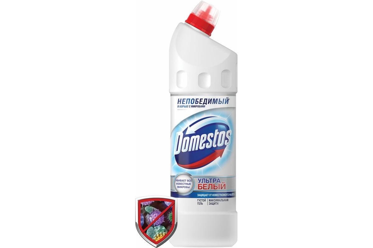 Средство для уборки туалета 1 л domestos доместос эксперт сила 7 ультра белый