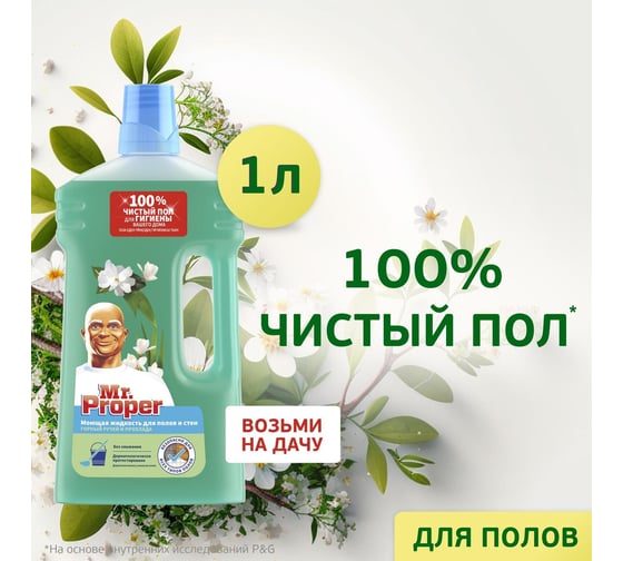 Средство для мытья пола и стен MR. PROPER 1 л Горный ручей и прохлада MP-81519421 603839 0001008322