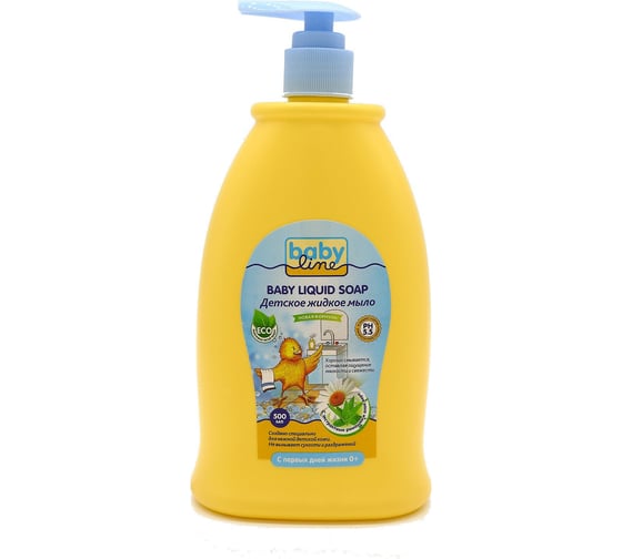 Детское жидкое мыло BABYLINE NATURE 500 мл. с дозатором, 10 DN 79