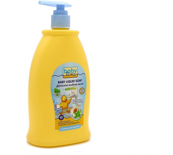 Детское жидкое мыло BABYLINE NATURE 500 мл. с дозатором, 10 DN 79