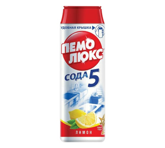 Чистящее средство ПЕМОЛЮКС 480 г, Сода-5/7, "Лимон", порошок, 2415944 601899