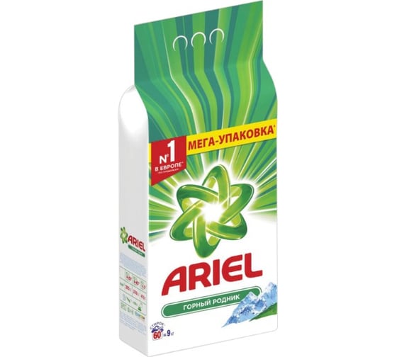 Стиральный порошок-автомат ARIEL 9 кг Горный родник 1001910 605901