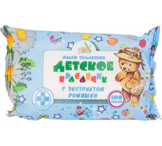 Туалетное мыло твердое "Детское" с экстрактом ромашки 100 г шт