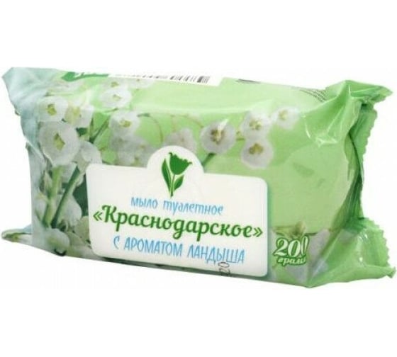 Туалетное мыло твердое "Краснодарское" 100 г с ароматом ландыша шт