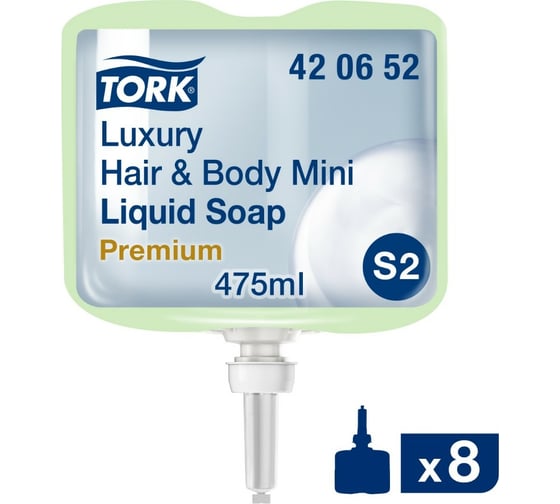 Картридж с жидким мылом-шампунем одноразовый TORK Premium 0.475 л 420652 602959