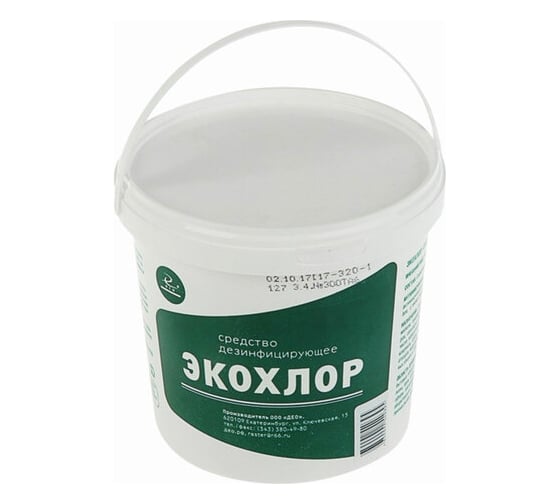Дезинфицирующее средство ЭКОХЛОР 1кг таблетки 300шт 606501