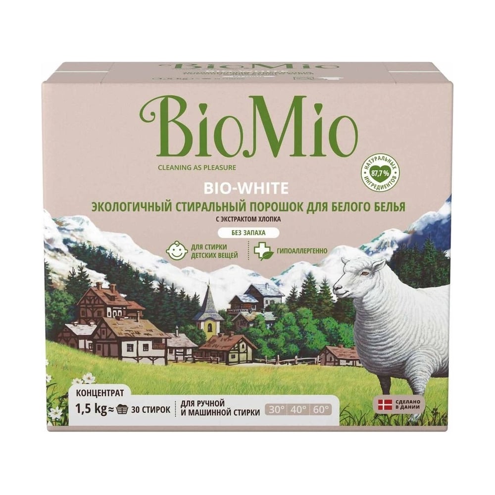 Стиральный порошок для белого белья BioMio BIO-WHITE 1500 кг ПХ-416 ...