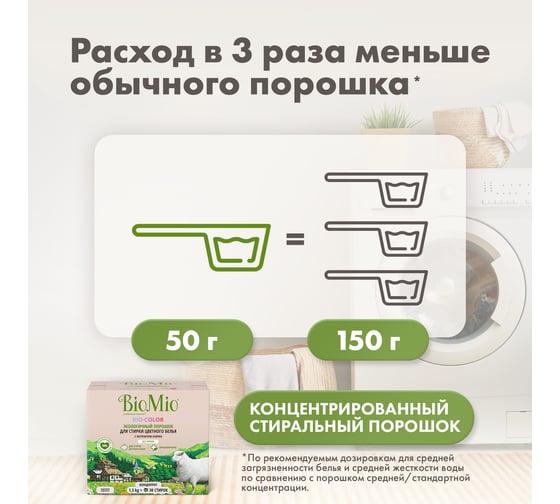 Стиральный порошок для цветного белья BioMio BIO-COLOR 1500 кг ПЦ-415/ 507.04081.0101