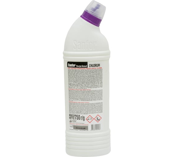 Чистящее средство 750 г Chlorum мгновенное отбеливание гель SANFOR 1880 601970