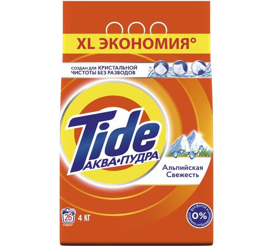 Стиральный порошок Tide Автомат Альпийская Cвежесть 4 кг 736779 0001230243 1