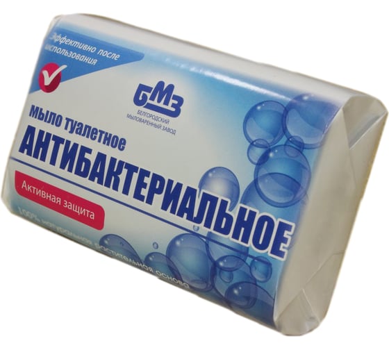 Антибактериальное туалетное мыло БМЗ твёрдое для рук, лица, тела 0102 1