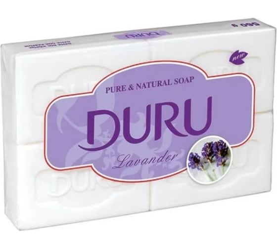 Мыло хозяйственное  DURU Pure&Nat Лаванда экопак 4х85 г 65811
