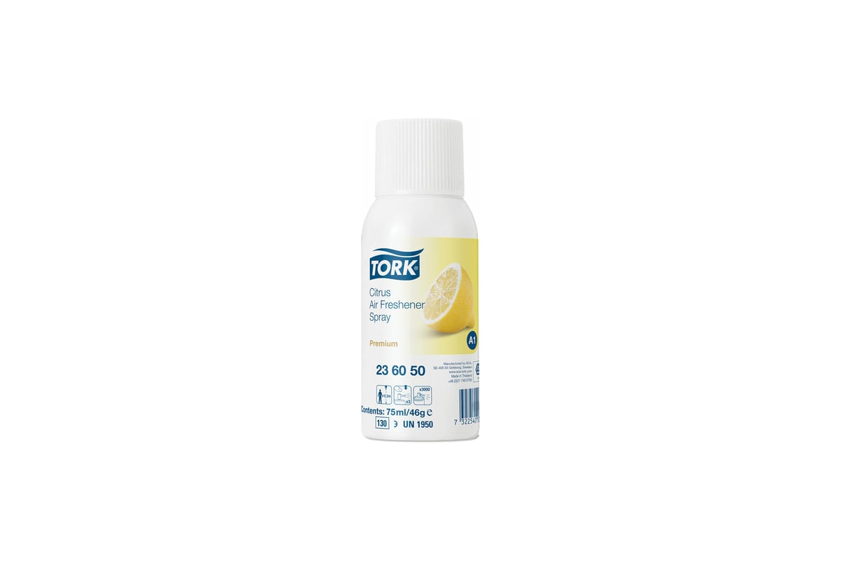 Аэрозольный освежитель воздуха TORK Prem Airfreshener цитрусовый А1 ...