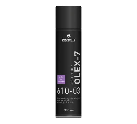 Средство для ухода за изделиями из кожи PRO-BRITE OLEX-7 For Leather 300 мл, аэрозоль 610-03 605300 1
