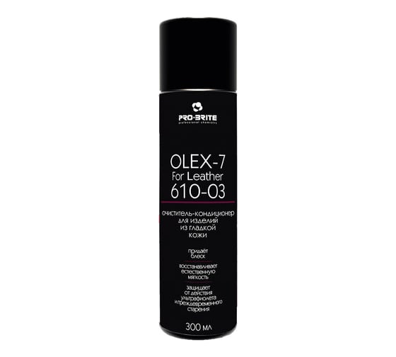 Средство для ухода за изделиями из кожи PRO-BRITE OLEX-7 For Leather 300 мл, аэрозоль 610-03 605300