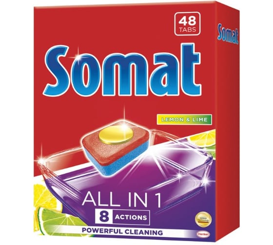 Таблетки для посудомоечных машин SOMAT 48шт, All-in-1 2359002 606078 1