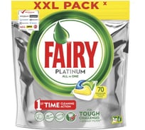 Таблетки для посудомоечных машин FAIRY Platinum All in 1 Лимон капсулы, 70 шт 1009451 605890