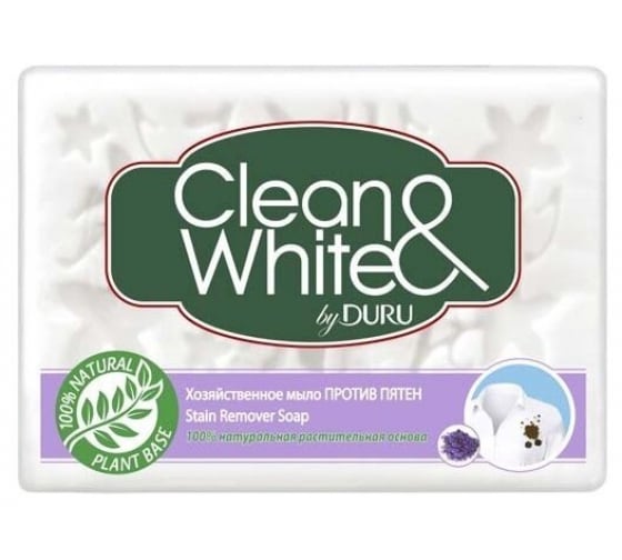 Хозяйственное мыло Clean&White Против пятен 125 г 55082 1