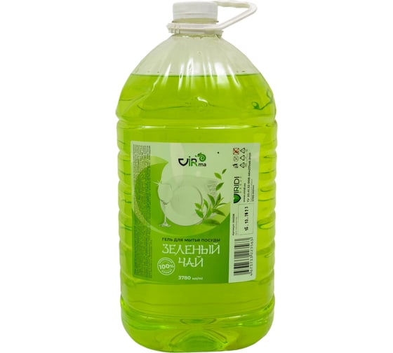Гель для мытья посуды Viridi Group Virma зеленый чай 3.78 л УТ-00014951 1