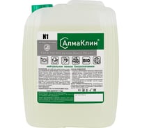 Нейтральное моющее средство для посуды ООО "БАЗОВАЯ ДЕЗИНФЕКЦИЯ" АлмаКлин N1, антибактериальное, 5 л, евро канистра N1-АНТ-5Л