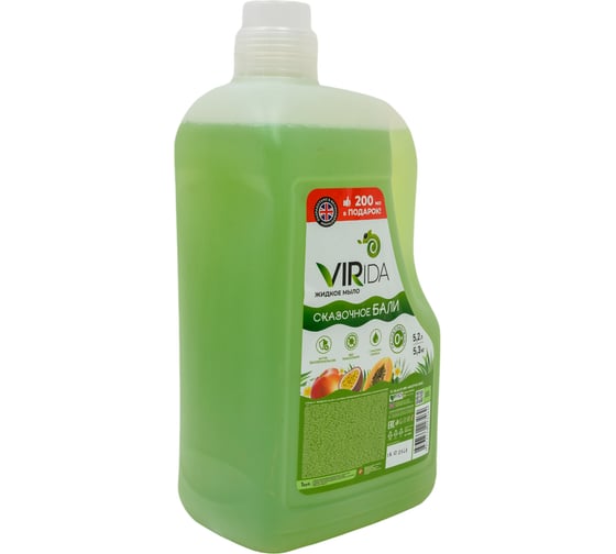 Жидкое мыло Viridi Group Virida Сказочное бали с антибактериальным эффектом, 5.2 л УТ-00014949