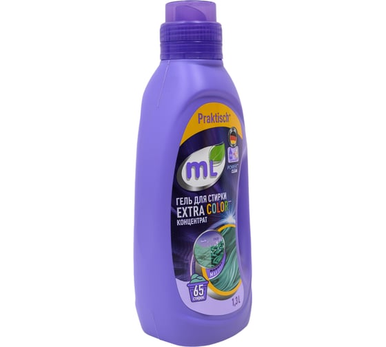 Гель для стирки цветного белья Meine Liebe mL EXTRA COLOR, универсальный, концентрат, формула защиты цвета, 1.3 л ML31225