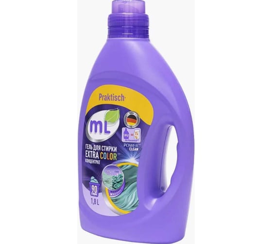Гель для стирки цветного белья Meine Liebe mL EXTRA COLOR универсальный, концентрат, формула защиты цвета, 1.8 л ML31223