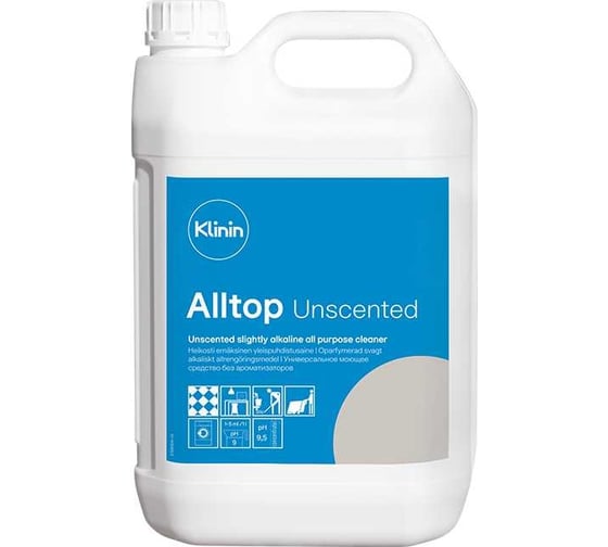 Cлабощелочное универсальное моющее средство Klinin ALLTOP Unscented 5 л, арт 205172, без запаха, гипоаллергенное 12023