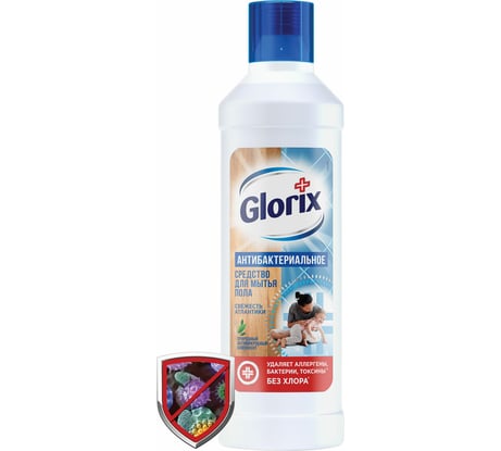 Дезинфицирующее средство для мытья пола GLORIX Свежесть Атлантики, 1 л 602277