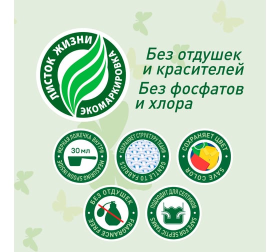 Экологичный стиральный порошок для детского белья GARDENICA 900 г GR00003